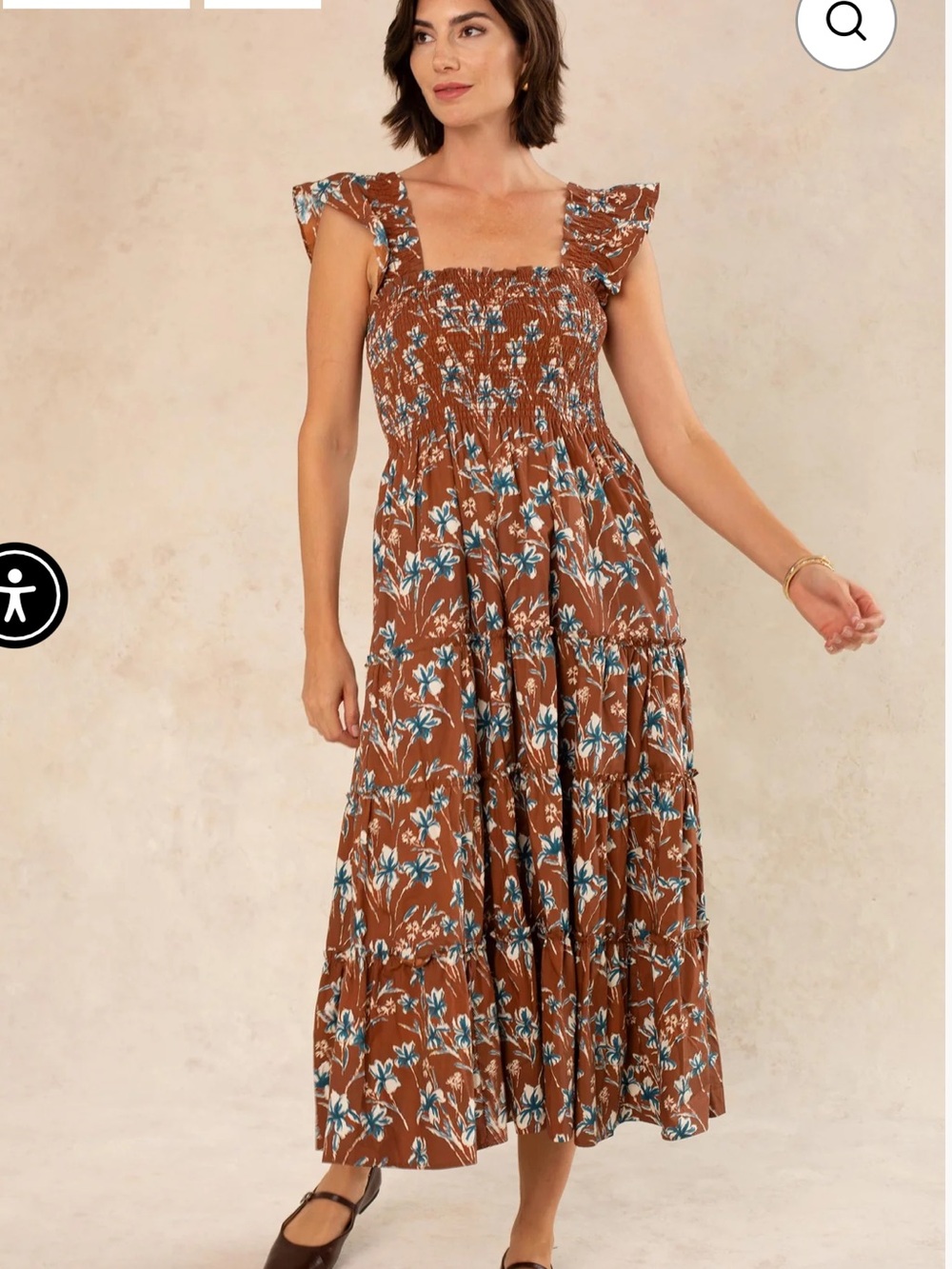 Georgie Calypso Smocked Midi Dress